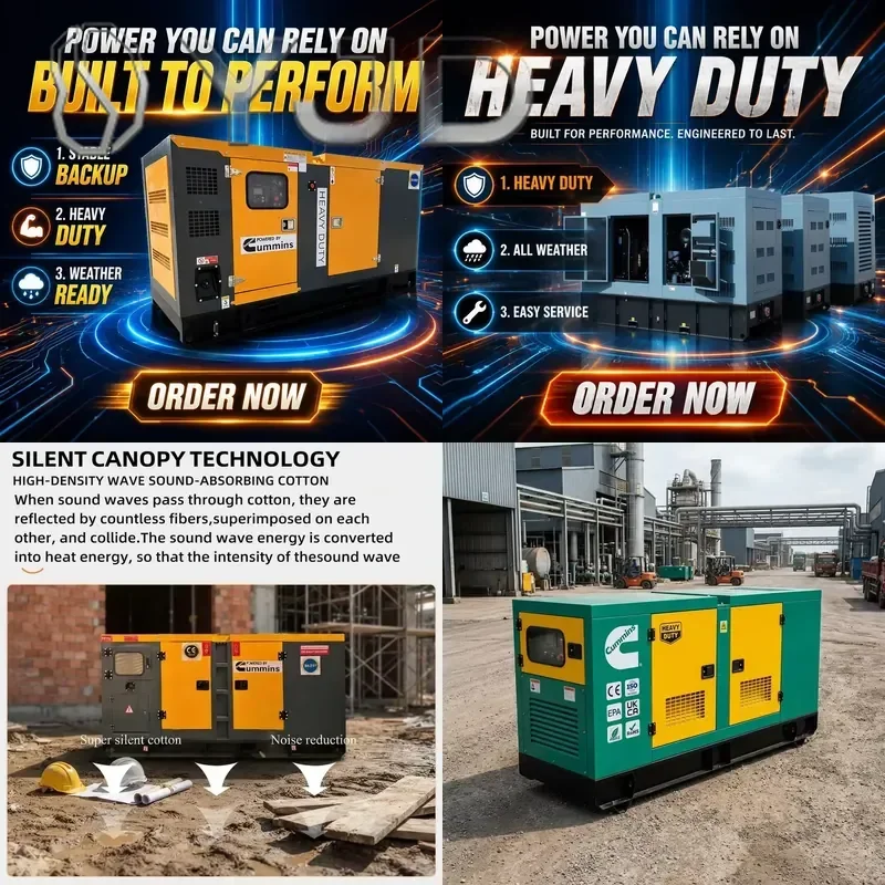 10KW 15Kw 30kw 50kw 3 Phase for Natural Generator Genset 50/60Hz 12V/24V DC Electric Start Model