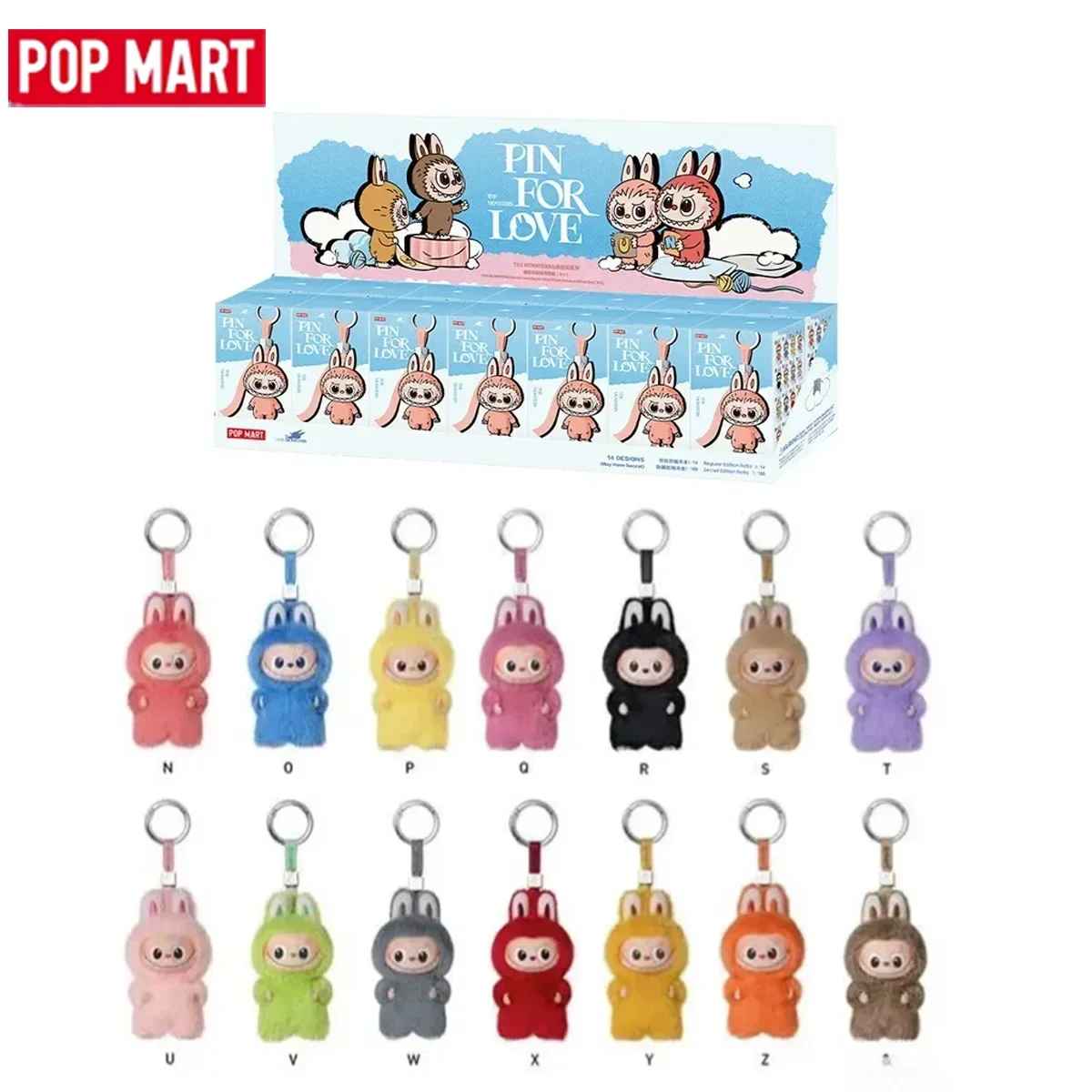 

Labubu V4 The Monsters Pin For Love Blind Box Genuine Pop Mart Cute Keychain Christmas Collectible Mystery Gift