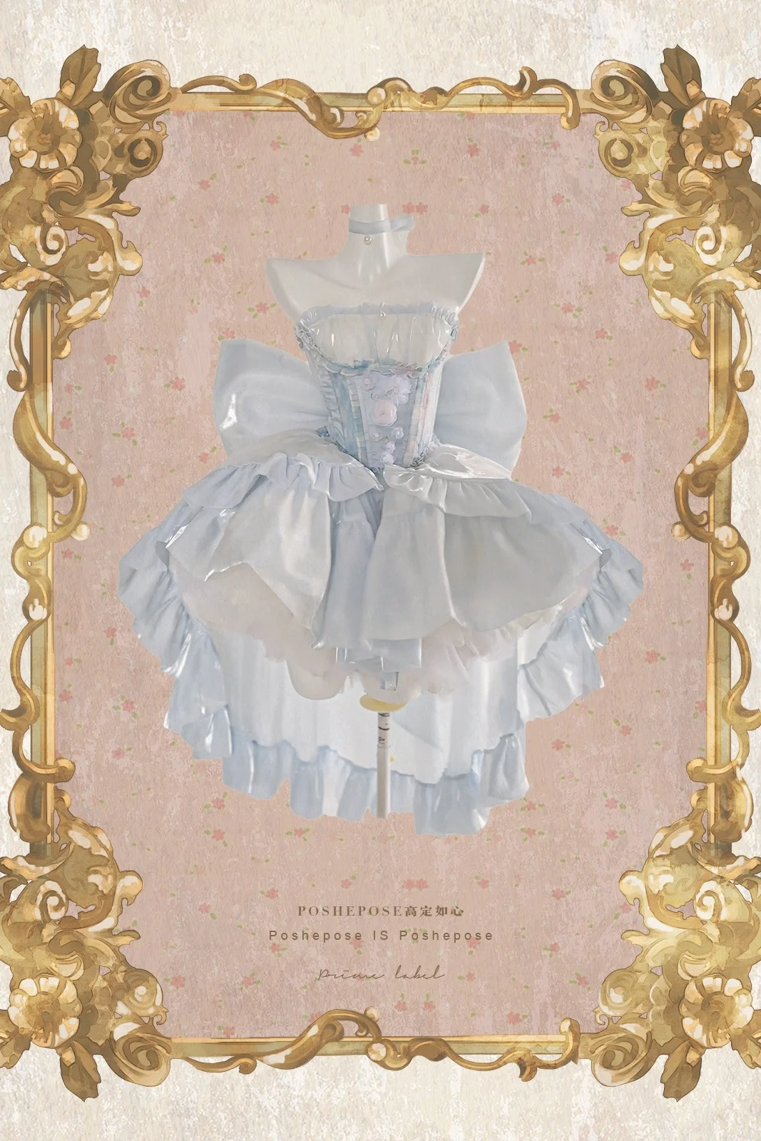 Ruffles Princesa Prom Vestidos, Ruched Prom Vestidos, Mangas Puff, Vestidos de formatura, JSK Lolita Dress, Azul