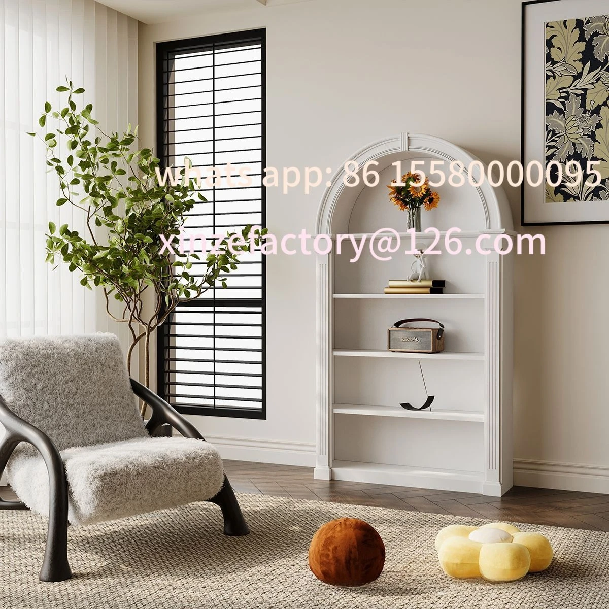 

Customizable French Cream Style Bookcase French Living Room