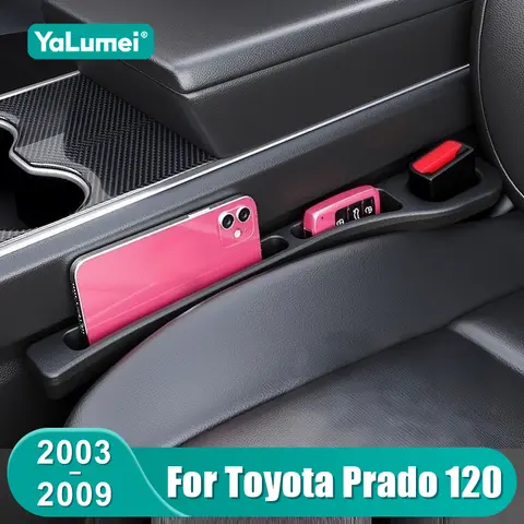 For Toyota Land Cruiser Prado 120 FJ120 2003 2004 2005 2006 2007 2008 2009 2PCS Car Seat Leak Proof Strips Side Seam Storage