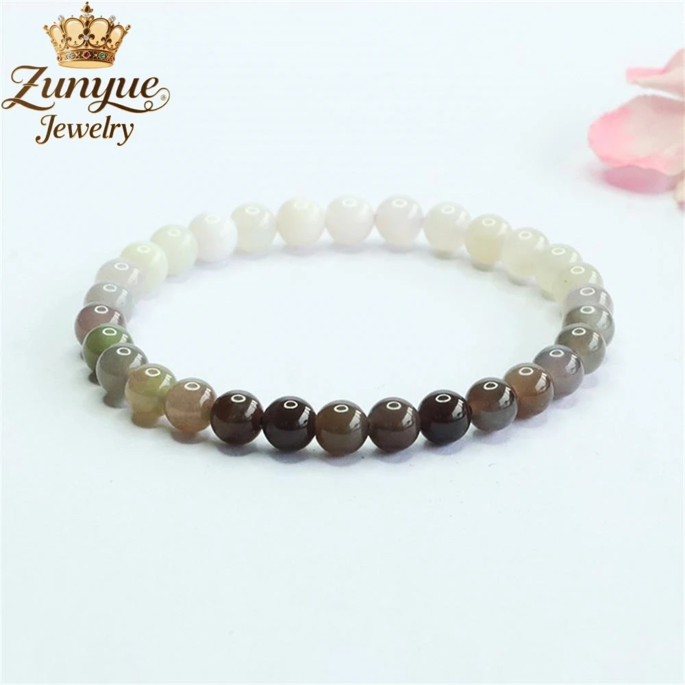Natural Hetian Jade Smoke Purple Gradient Round Bead Bracelet Luxury Quality Jewelry Fashion Jewelry Exquisite Charms Elegant