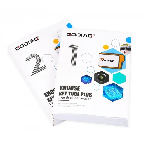 GODIAG Key Tool Plus Practical Instruction 1&2 Books for Automotive Key Programming IMMO Locksmith Vehicle Maintenance Engineer
