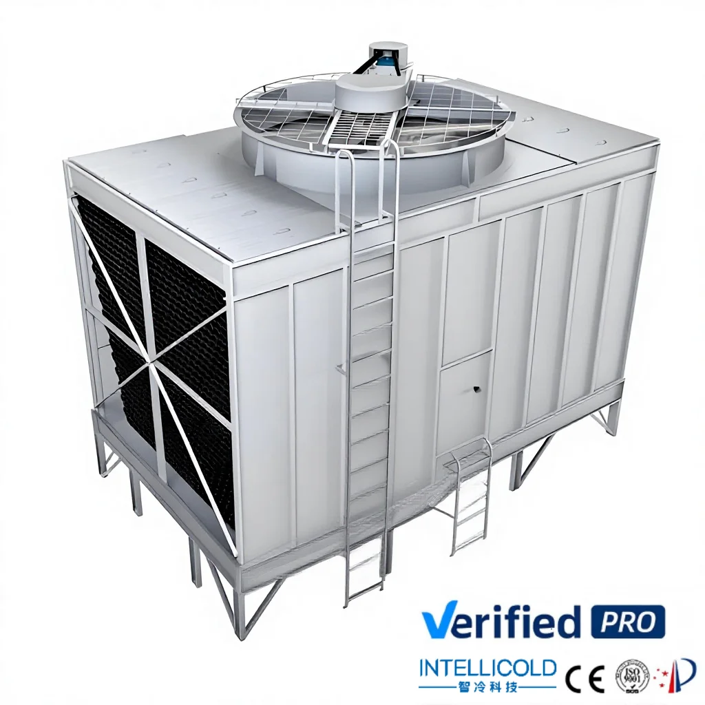 Closed Circuit Cross Flow Cooling Tower Copper Coil Heat Exchanger Evaporative Condenser Industrial Refrigeration System
