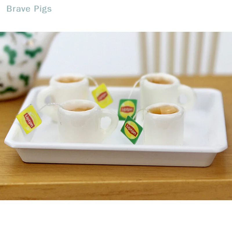 1Pc 1:12 Resin Dollhouse Mini Tea Cup Miniature Dollhouse Accessories Cups Toy