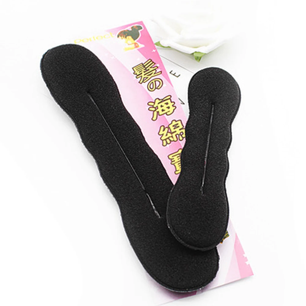 Sponge Hair Scrunchie Loop Headband for Curly Hair Twist Donut Bun Maker Plastic Hairbands Hairstyling Tool
