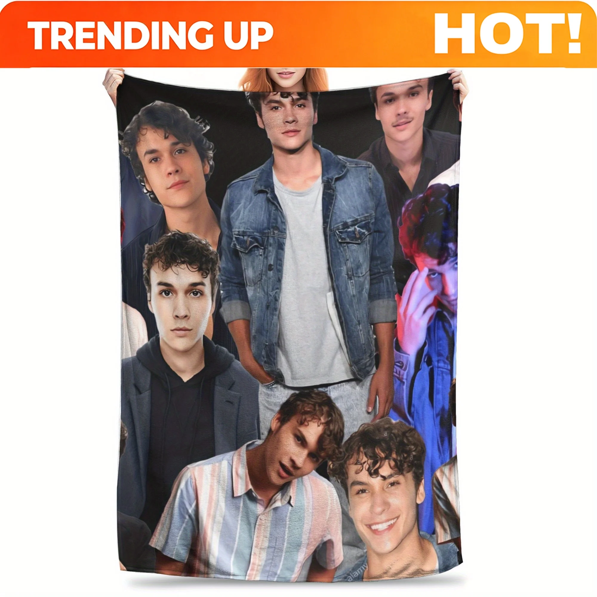 Customize HIGH QUALITY benjamin wadsworth photo collage Blanket Flange Textile Decor Portable Super Soft Throw Blankets for Home