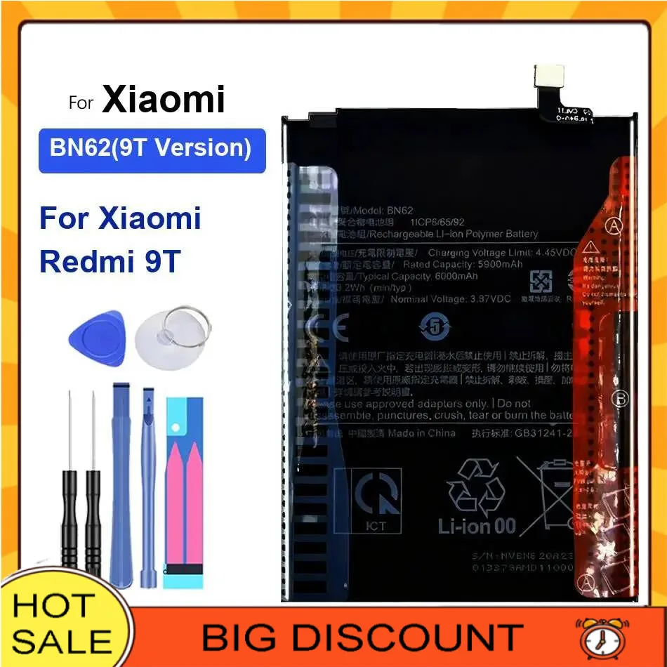 

Battery For Xiaomi Redmi 3 3S 3X 4X 4A 4 5A 5Plus 6Pro 6 6A 7 7A 8 8A 9T 9A 9C 10X 4G Note 9 4G/5G K20 K30 pro K40S K40 5G K50