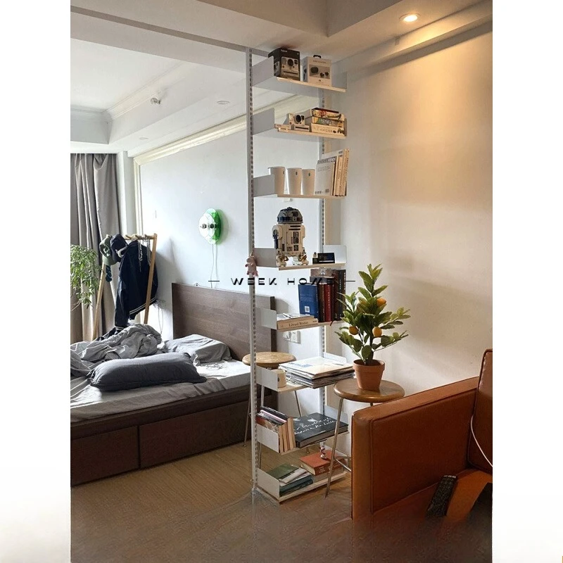 

Indomitable Shelf Living Room Entrance Screen Partition Wrought Iron Open Display Shelf Simple Multi-layer Bookshelf