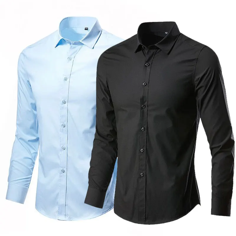 New men\'s short-sleeved shirt thin long-sleeved spring/summer non-ironing formal work clothes business casual fashion