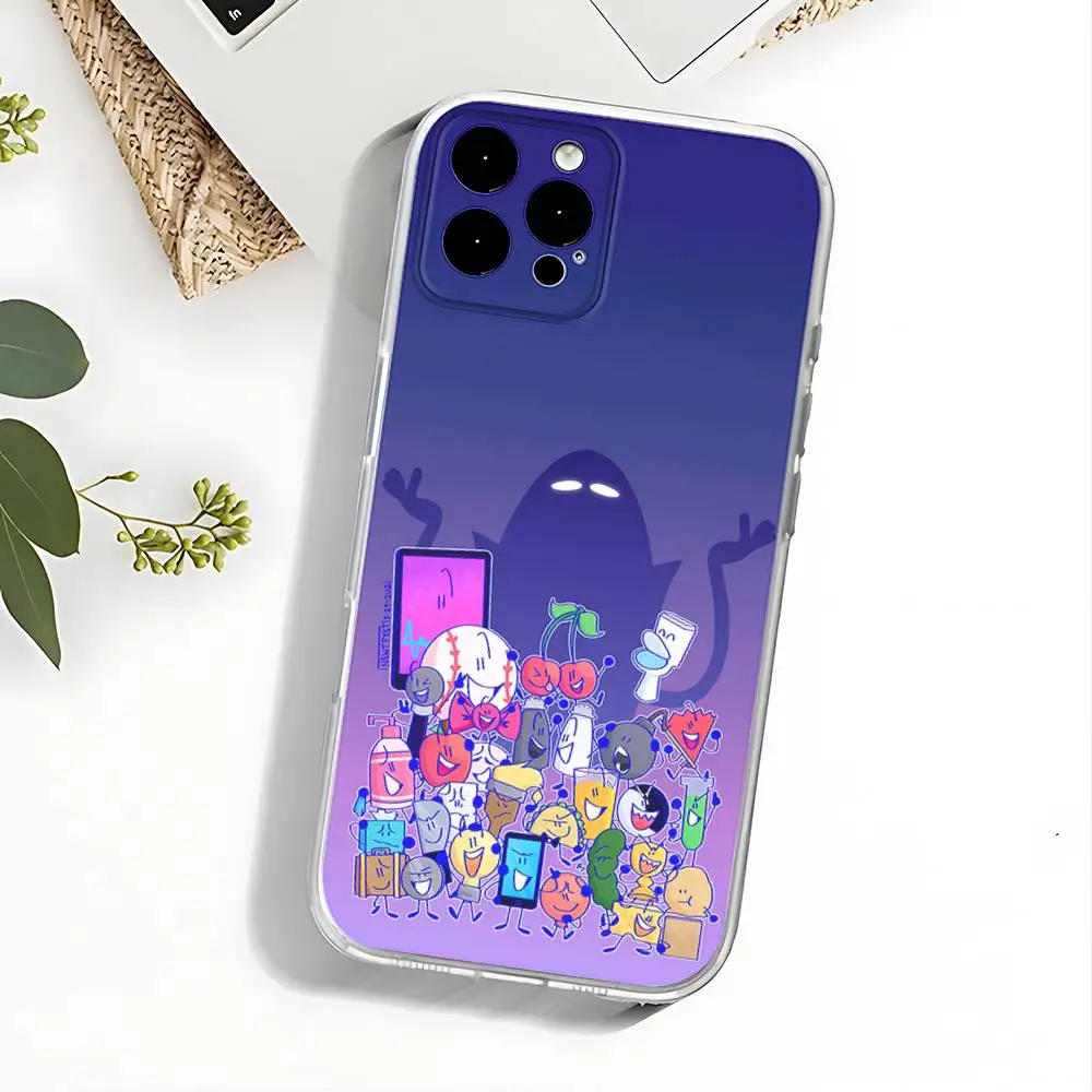 Bfdi batalha para sonho ilha caso de telefone para iphone 17,16,15,14,13,12,11 pro, max, plus, x,xs,xr, se4, e mini capa macia transparente
