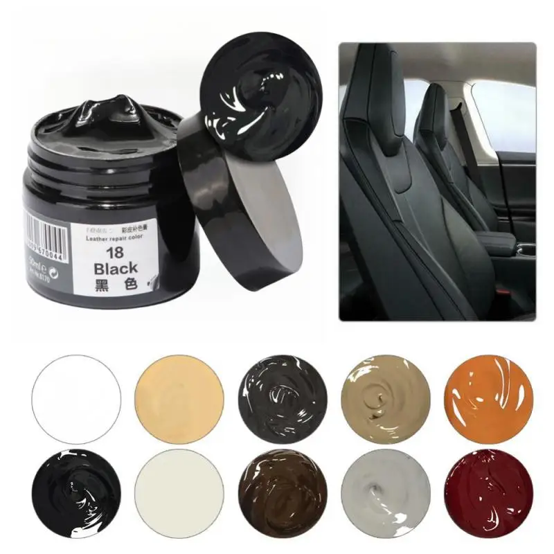 Car Leather Vinyl Repair Kit Leather Paint Cleaner for Auto Seat Sofa Leather Repair Coats Holes Scratch Cracks No Heat Liquid