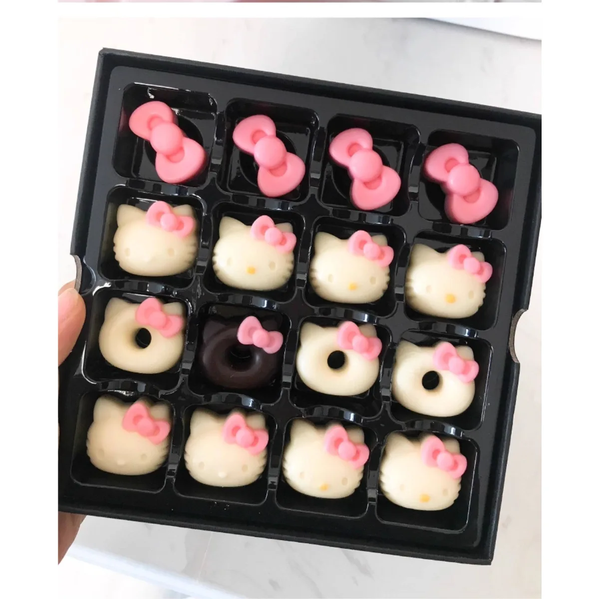 Lovely Kawaii Hello Kitty Multi Purpose Silicone Mould Sanrio Cute Tray for Chocolate Jelly Pudding Ice Making DIY Dessert Cute