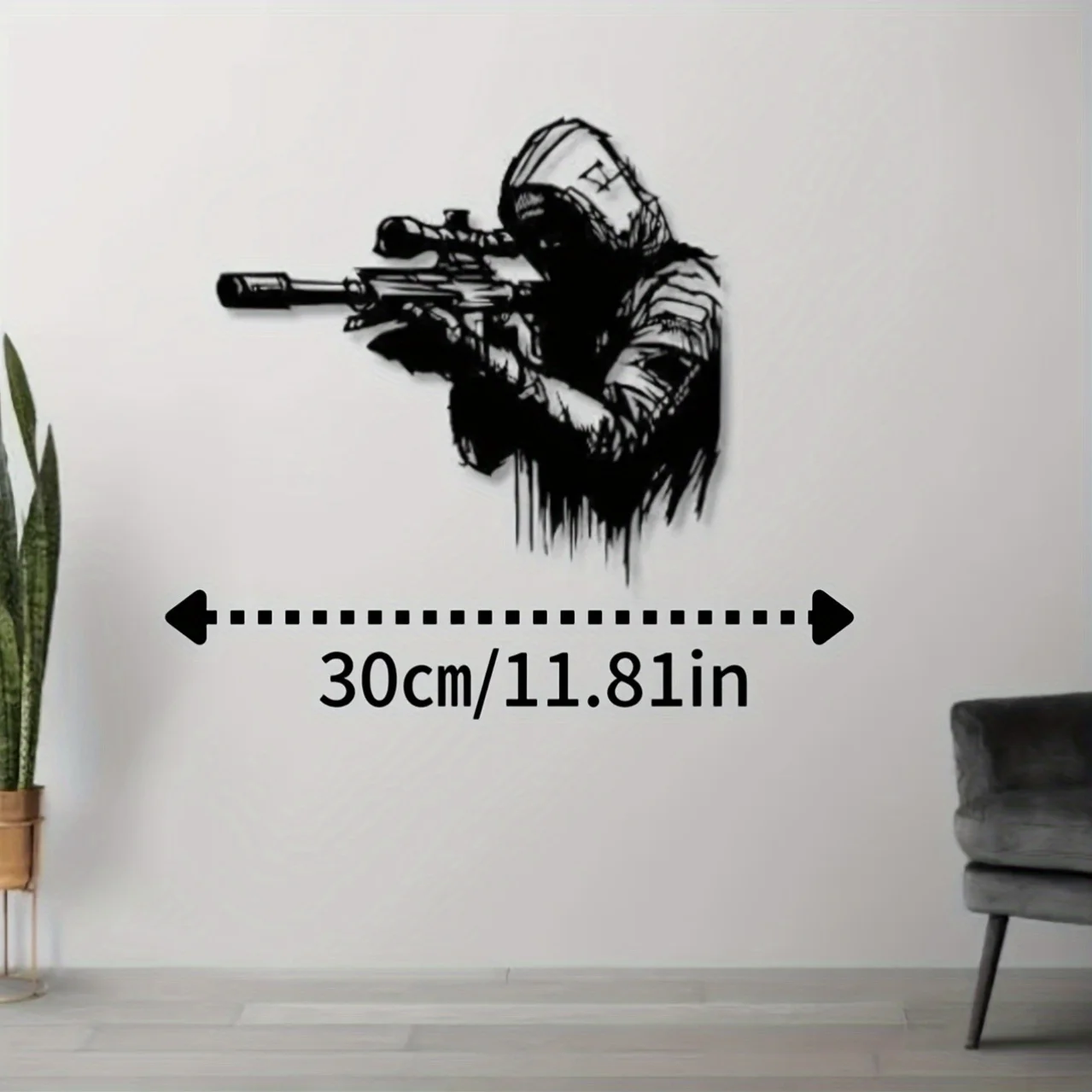 1pc 'Soldier Metal Sign for Battle Readiness - Distinctive Military Decoration & Gift Suggestion'