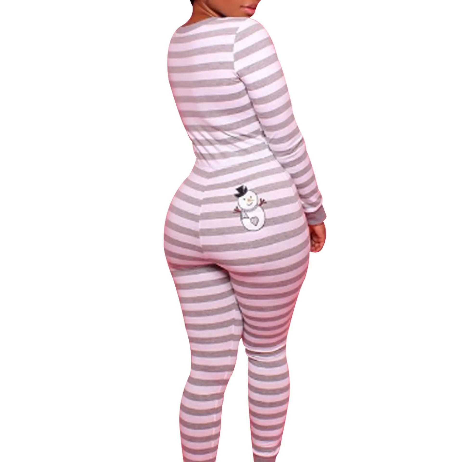 

Neutral Striped Print Jumpsuit Casual Harajuku Style Trousers Women's Spring Fashion Neutral Color One-Piece Suit
