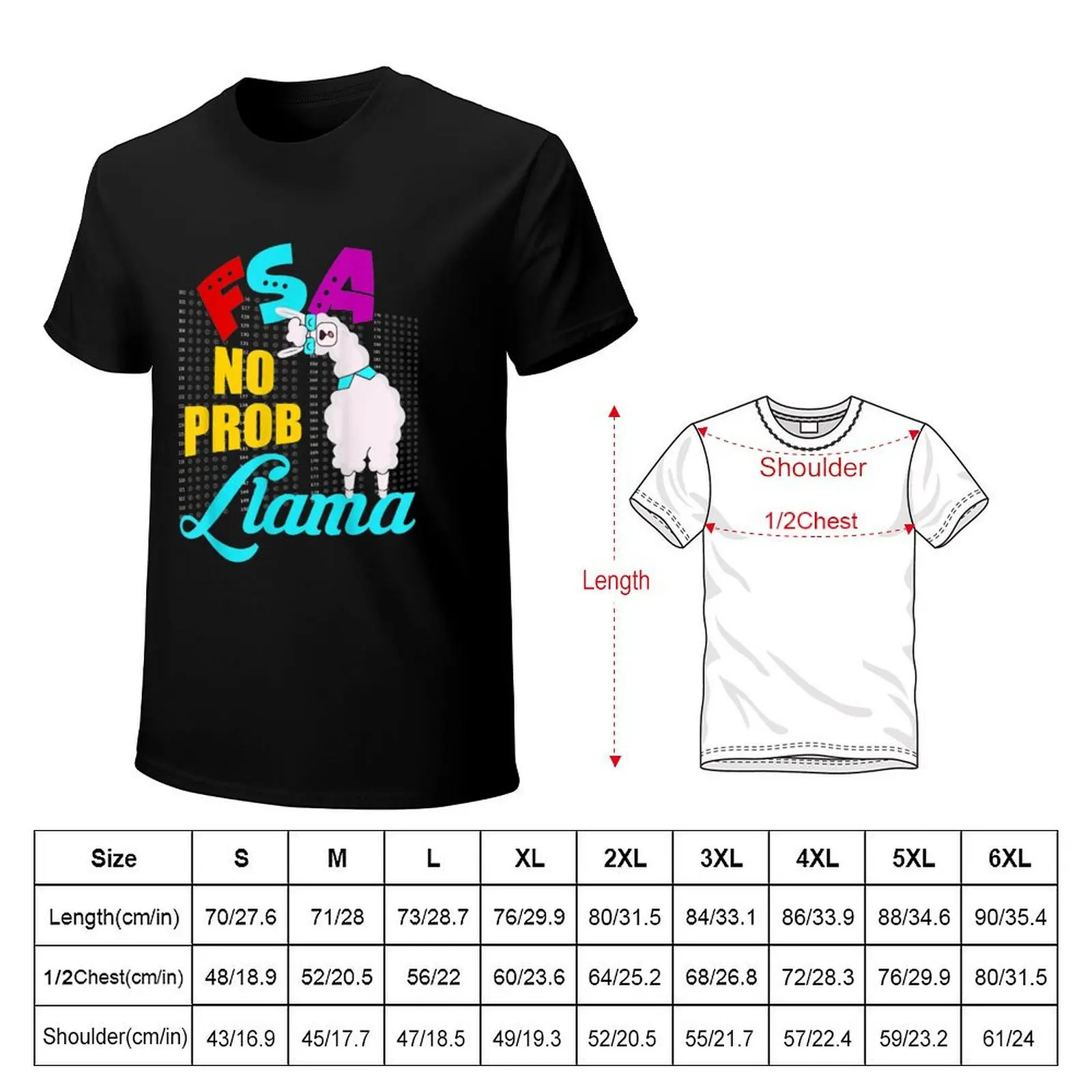 Fsa No Prob Llama Funny Teacher Exam Testing Test Day Kids T Shirt T-Shirt Modern Print Casual T-Shirt