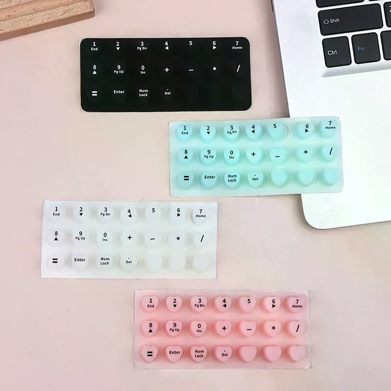 70/21Pcs Raised Adhesive Keyboard Stickers Silicone Keyboard Bubbles for Long Nails Art Typing Keycaps