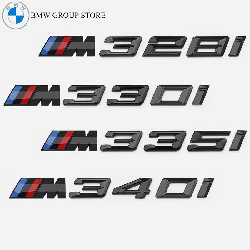 

BMW GROUP 1Pc BMW M 320i 328i 318i 325i Black Silver Sticker ABS Car Rear Trunk Emblem Badge Auto Decoretion Outdoor Accessories