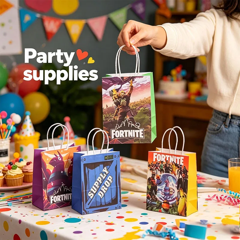 Kreative Fortnite-Papiertüte Anime-Themen-Spielproduktion Cartoon für Geburtstagsfeiern Geschenkverpackung Beutel – Detail 2