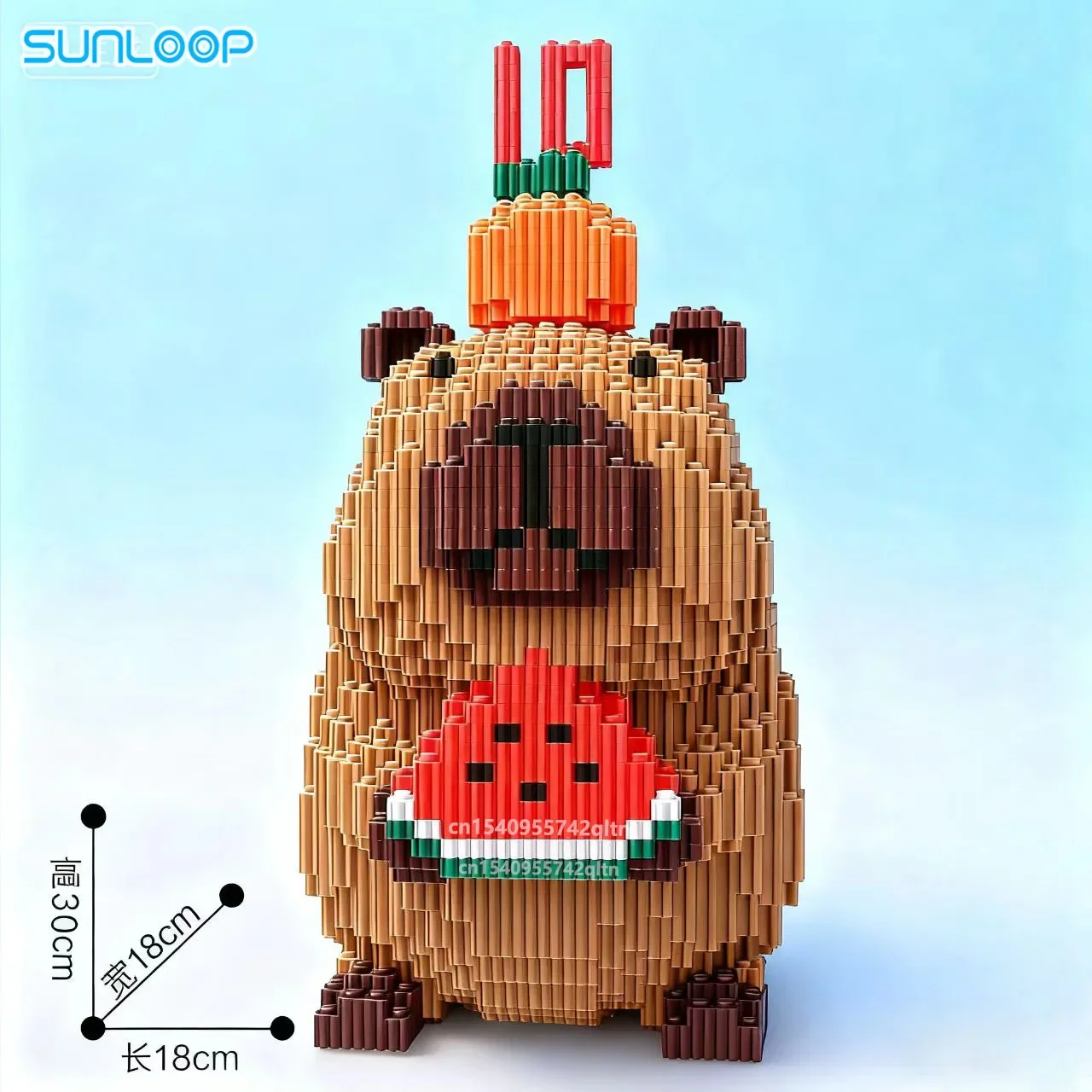 Capipara gigante de gran tamaño, muñeco de cumpleaños, juego de construcción de té de burbujas de Capipara para niños de 14 años en adelante