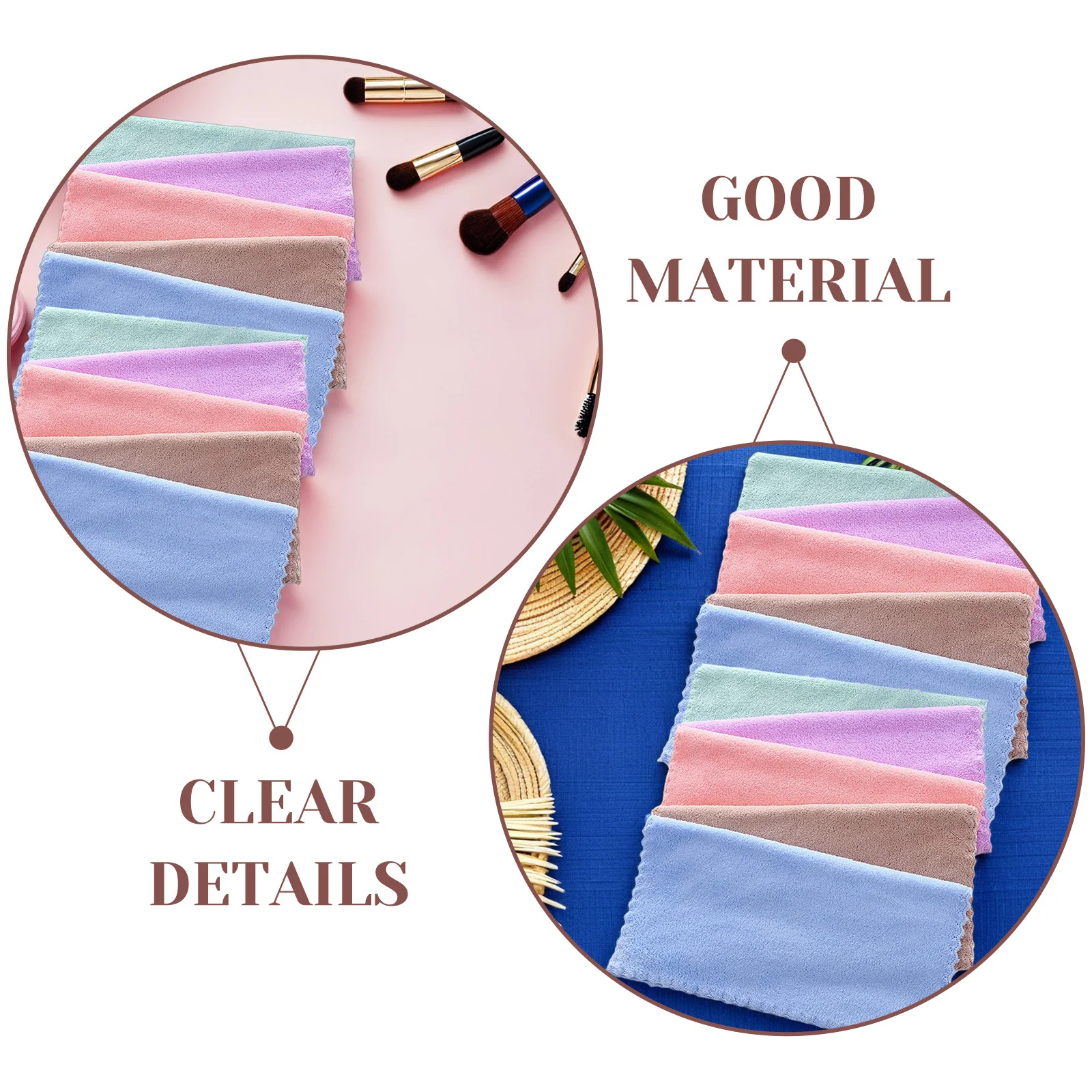 10 個メイク落としクロスマイクロファイバーフェイシャルタオル女性のための再利用可能ポータブル旅行フェイスタオル
