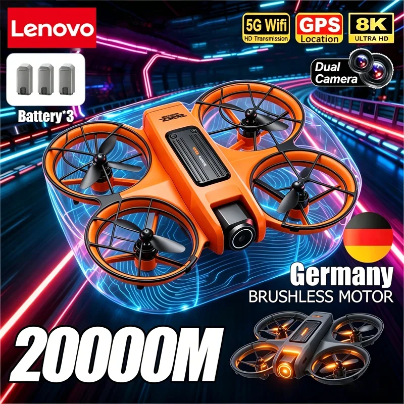 Lenovo S156 Drone 8K Aerial HD Wide Angle Dual Camera 2.4G WIFI Brushless Motor Intelligent Obstacle Avoidance GPS Return Drone