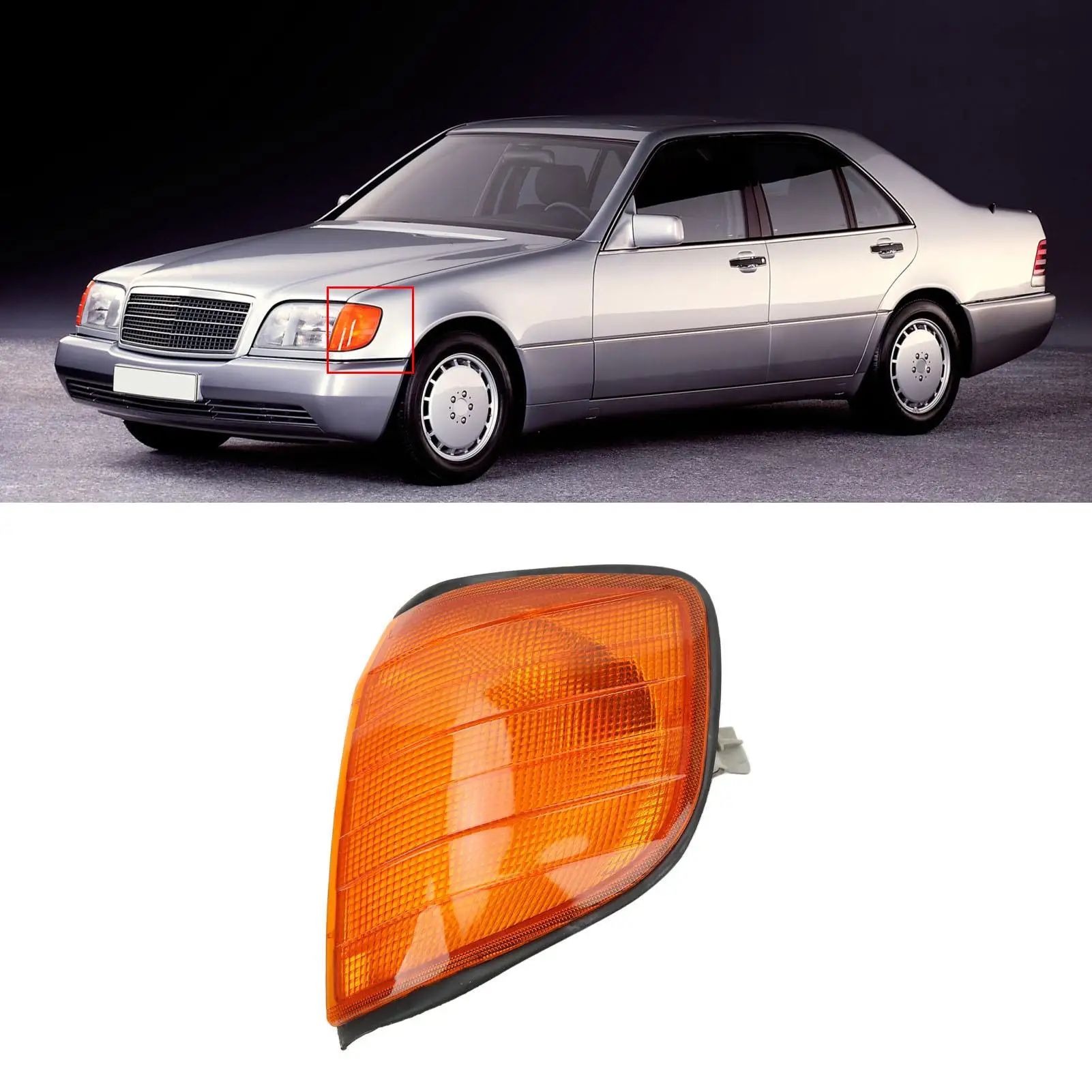 الجبهة بدوره إشارة ضوء الزاوية سطوع عالية لبنز s3 20 S420 S60 0 300SD 400SEL 500SEC 600SEL 1994-1999