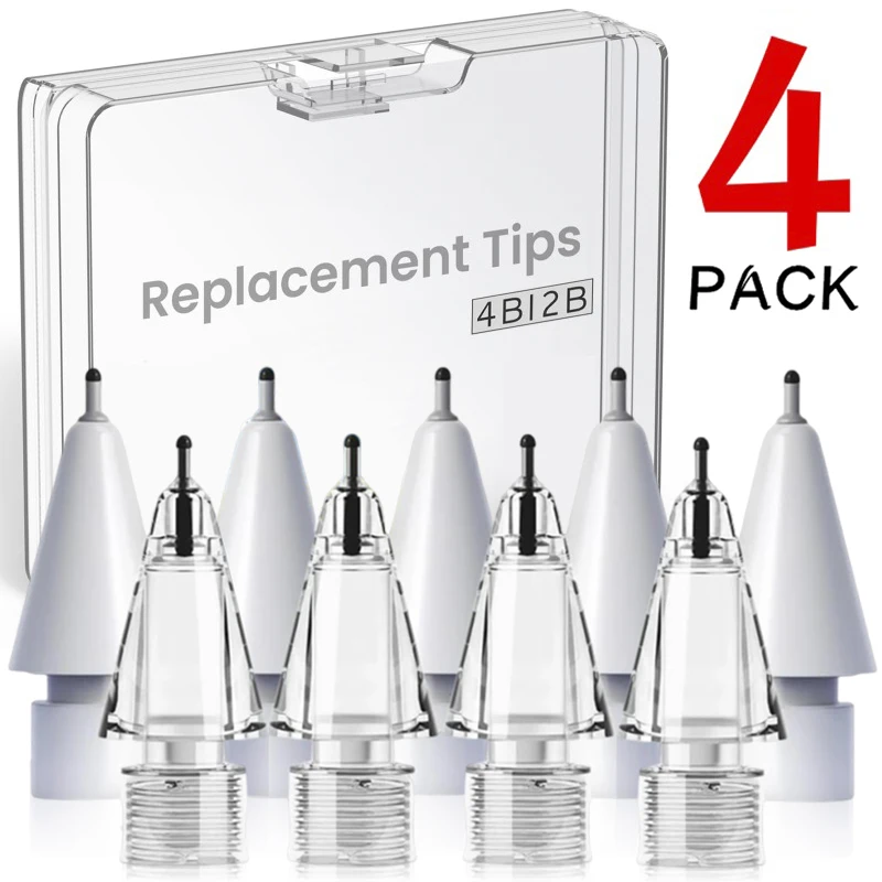 4/2/1Pcs Replacement Pencil Tip for Apple Pencil 1 2 Gen Silicone Protective Cap Touch Screen Stylus Pen Nibs for IPencil 1 2