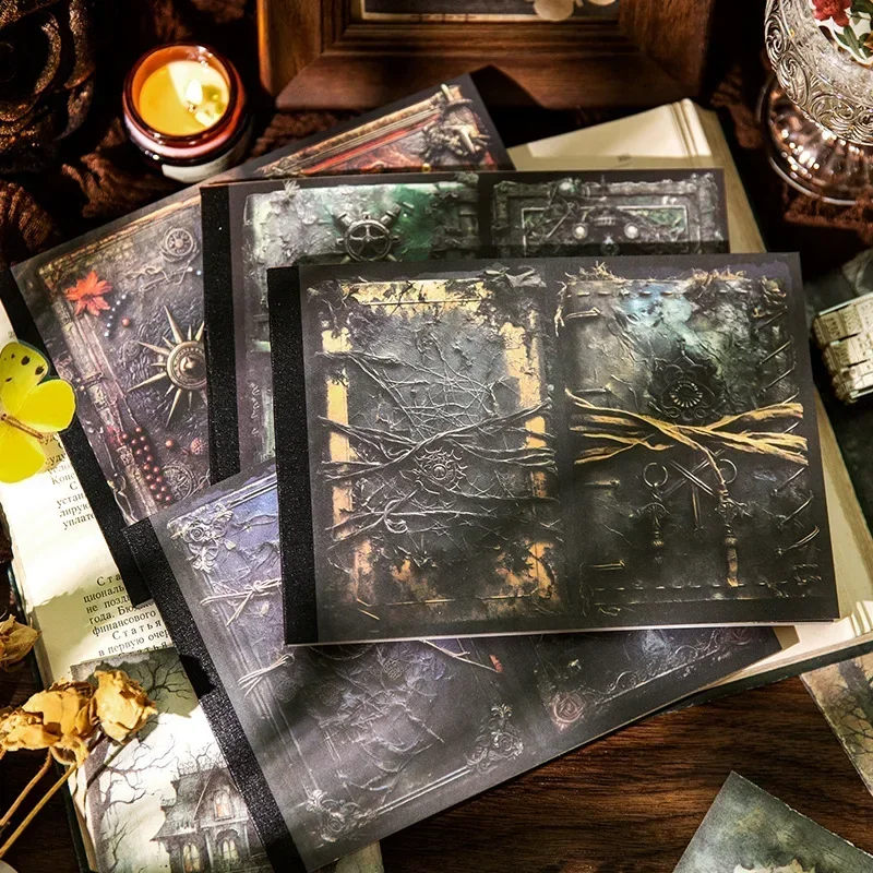 32 Sheets Fairy Castle Theme Vintage Collage Decorative Paper DIY Handbook Materials Crafts Phone Journal Planner Art Supplies