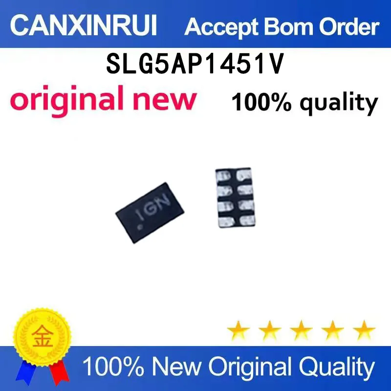 (5pcs-100pcs）Brand new original SLG5AP1451V printed silk IGN PZ7 DFN-8 spot chip IC