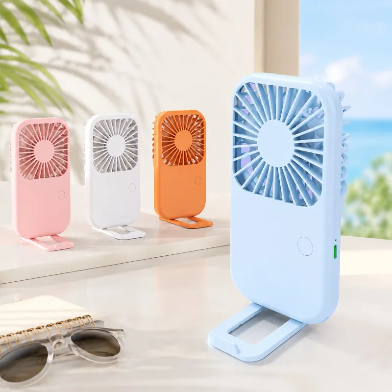 Ultra-thin Portable Pocket Fan 3-speed Wind Adjustable Handheld Fan Desk Outdoor Travel Dormitory Desktop Usb Charging