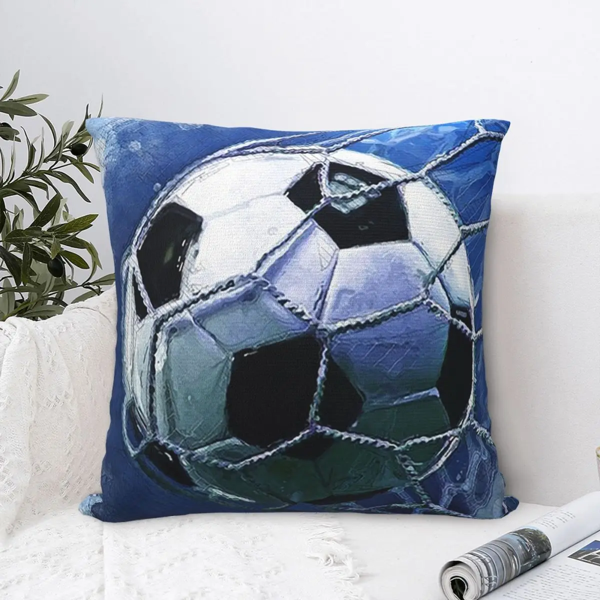 

Football Watercolor Sport Art football soccer Pillowcase Pillows Cover Cushion Comfort Throw Pillow Decorative Cushions Used