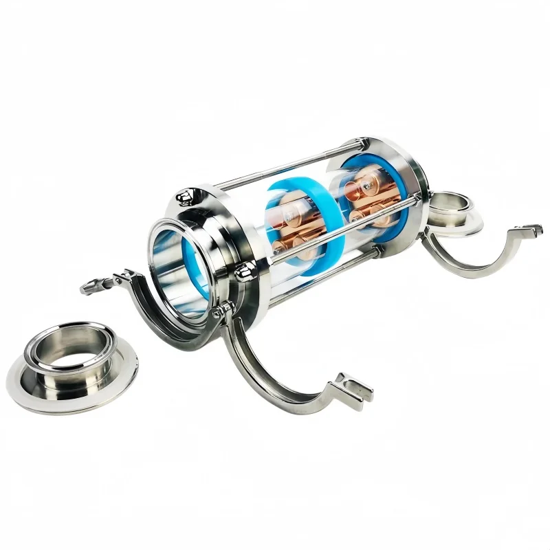 3inch distillation lens column pipe with 2pcs copper bubble plate sets,tri clamp sight glass union ss304
