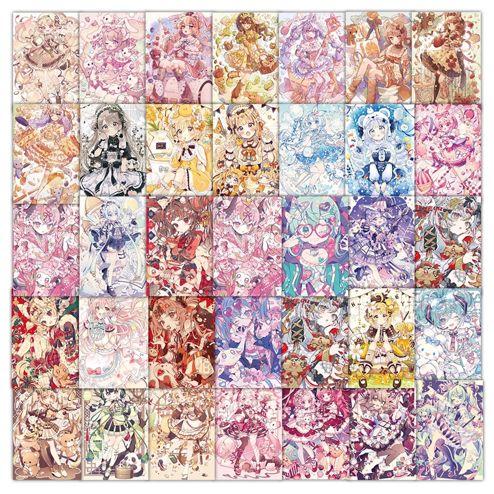 

10/30/50Pcs Cute Aesthetic Anime Girl Stickers Colorful Cartoon Graffiti Decals Sticker for Kawaii Kid Toy Gift DIY Diary Laptop