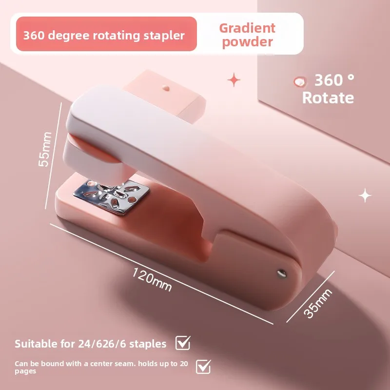 Rotatable Stapler High-quality Desktop Stapler for Office Home Use Perfect for Book Binding Middle Seam Stapling Stylish Gift