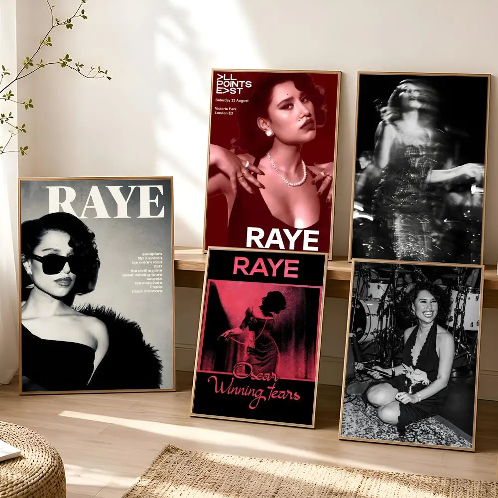 R-RAYE Singer Poster Stickers Painting Self-Adhesive Mural HD Wall Decals for Bedroom Living Room Home Decor Gift