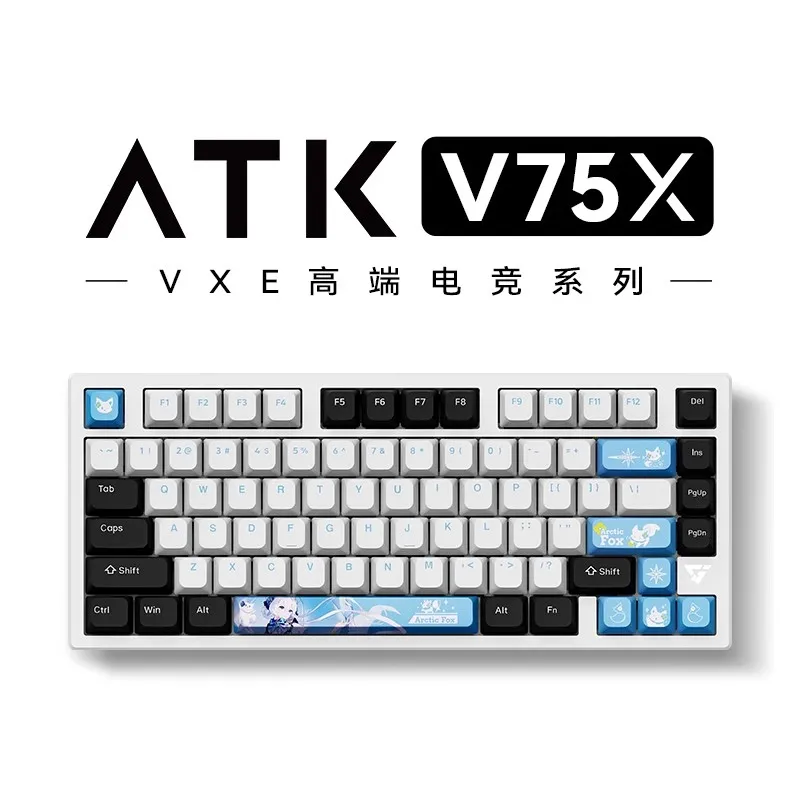 

Механическая клавиатура ATK VXE V75X, Беспроводная игровая Bluetooth клавиатура с 3 режимами, полноклавишная механическая клавиатура с RGB-подсветкой и возможностью горячей замены