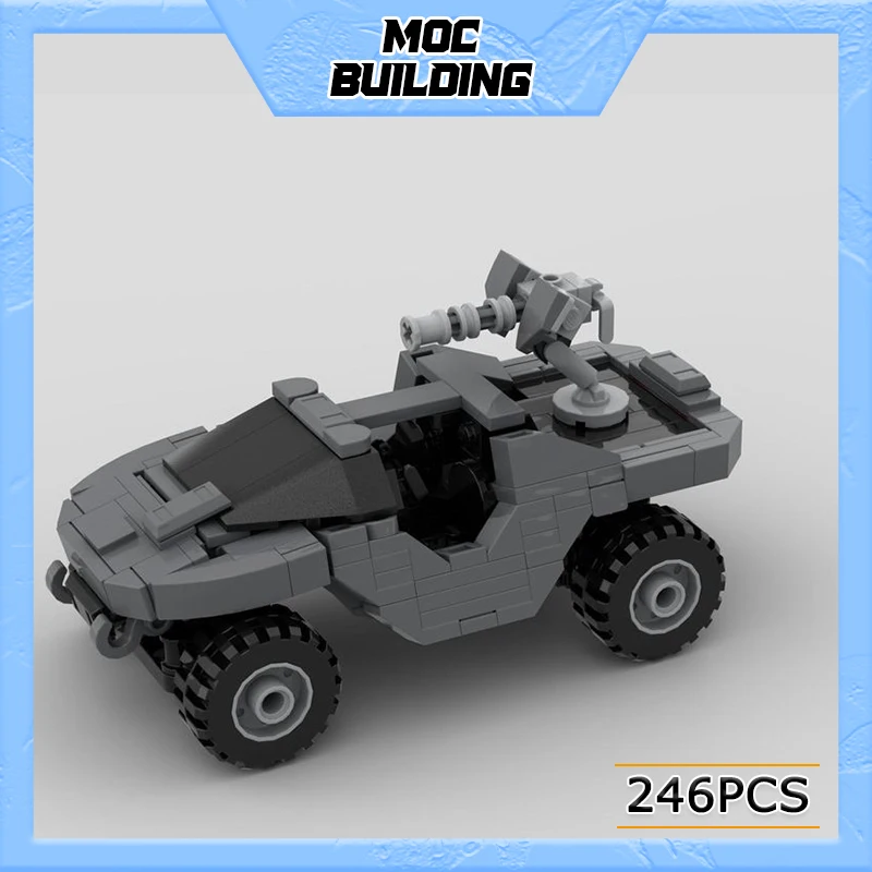 246pcs MOC UCS Military Series Army Warthog Vehicle Building Block Toys Assemble Bricks Set for Gift MOC-161191