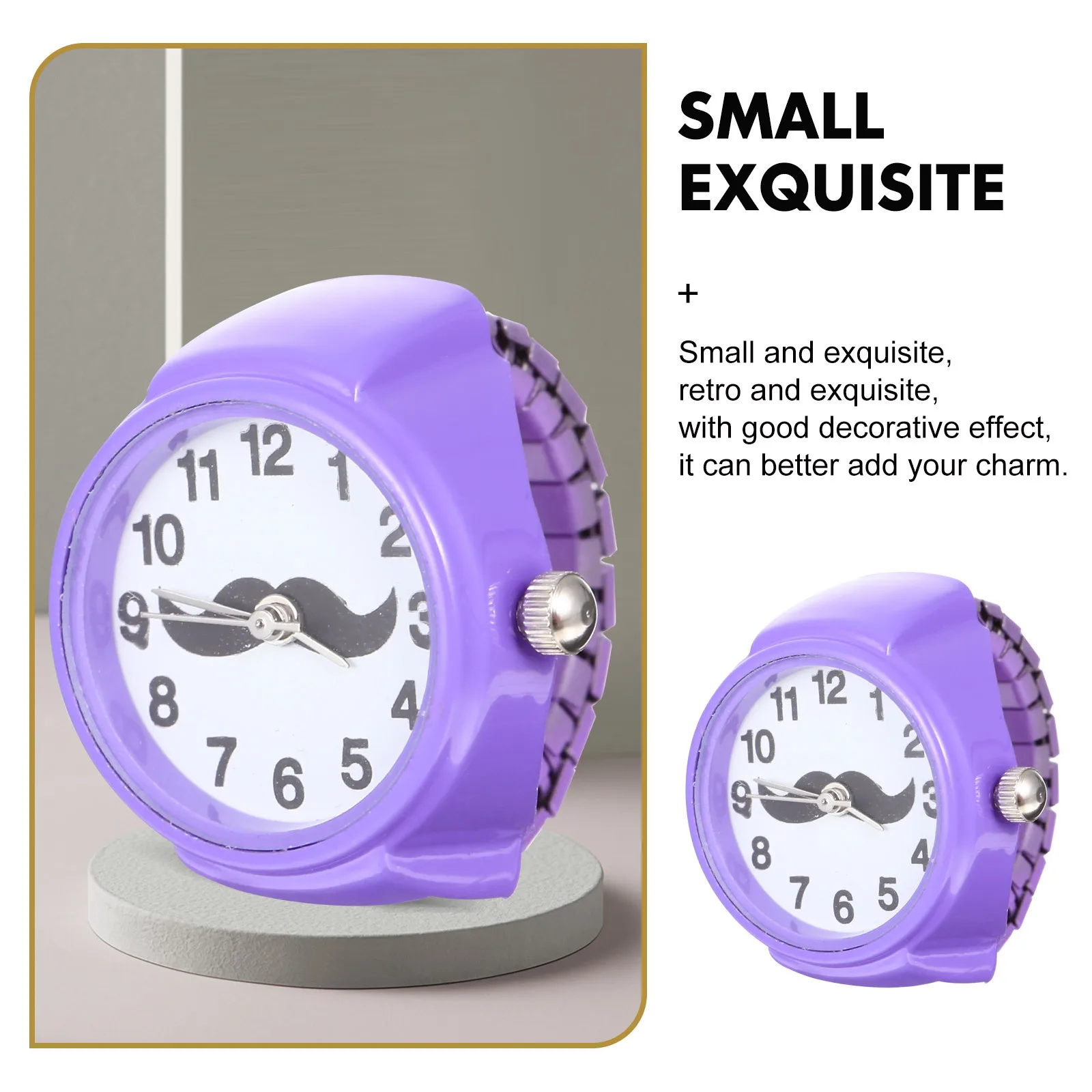 

Digital Small Retro Elastic Finger Watch For Women Men Fashion Ring Watch Decorative Jewelry Casual Wear