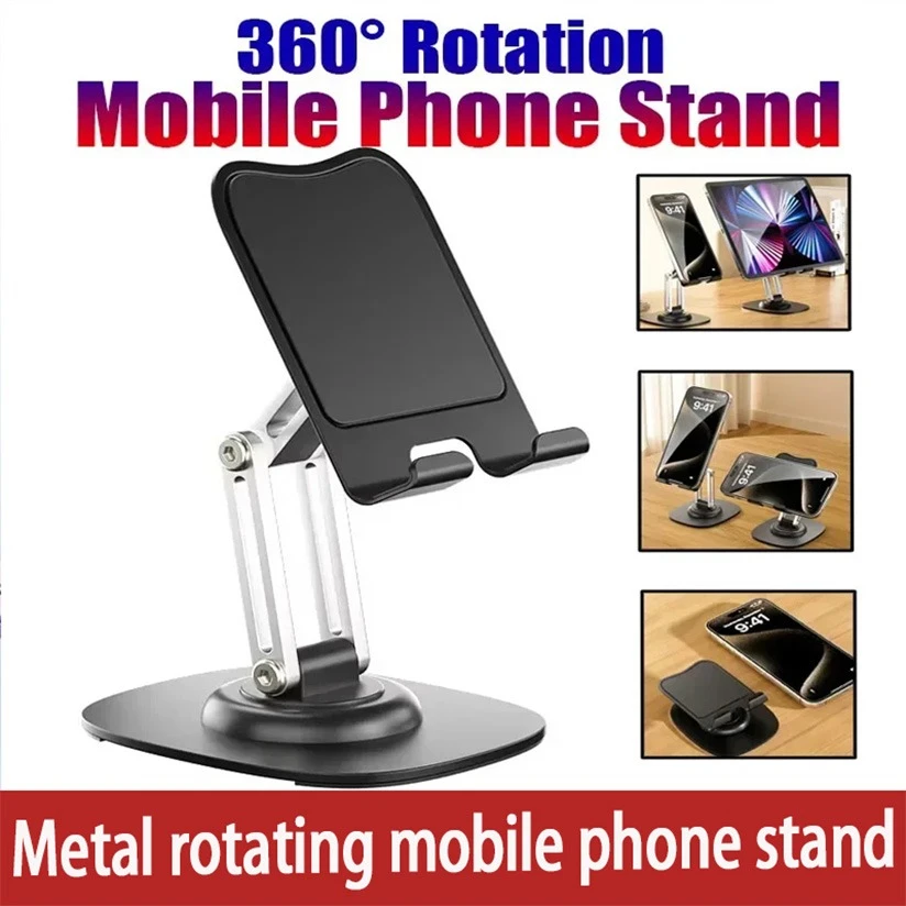 

360 Rotation Mobile Phone Holder Stand Folding Lazy Desktop Mobile Phone Tablet Universal For iPhone 15 14 13 12 Samsung Xiaomi