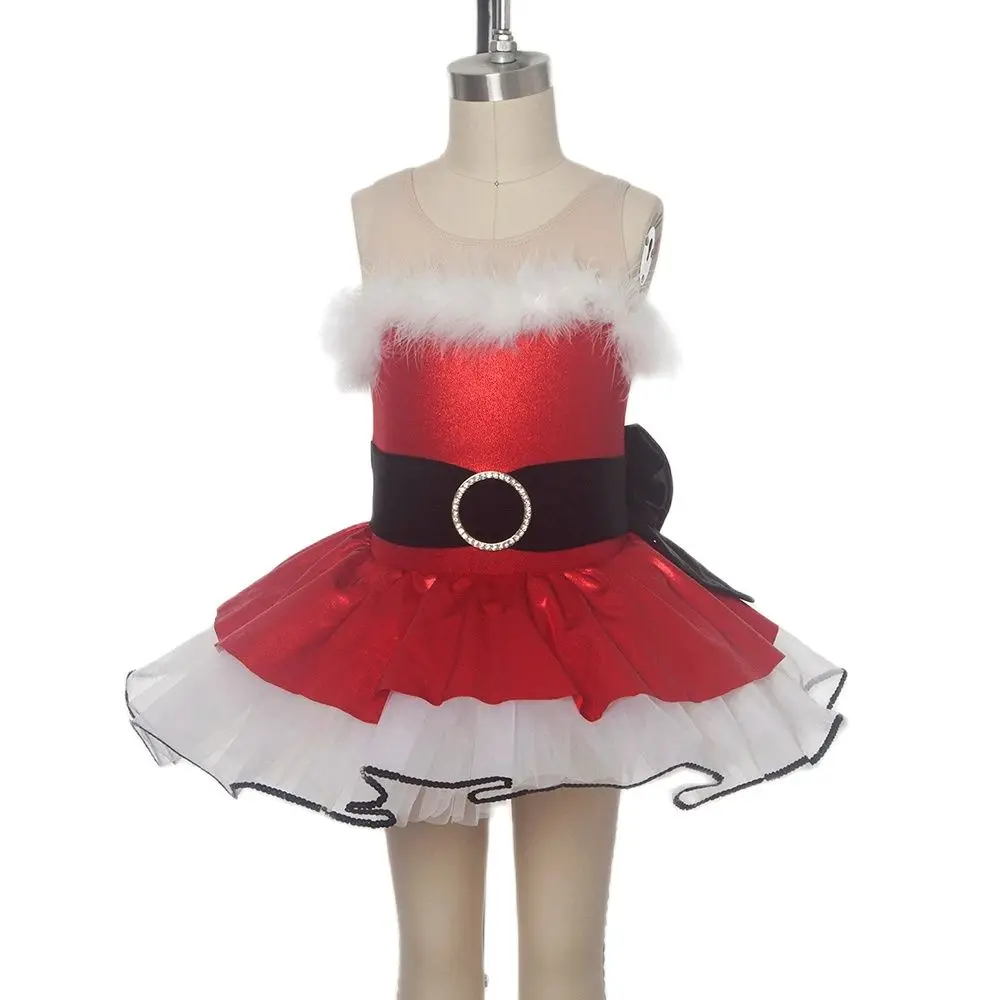 Dança favorita vermelho lantejoulas elastano corpete ballet tutu, bonito design menina palco desempenho traje, jazz/tapete dança traje