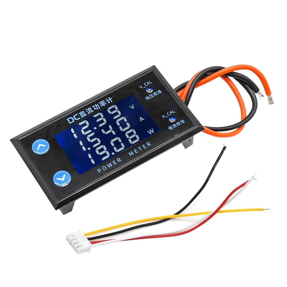 DC 0-200V 10A LCD Digital Voltage Ammeter Power Meter Tester Car Voltmeter Ammeter Wattmeter Voltage Detector 4/5 Bit