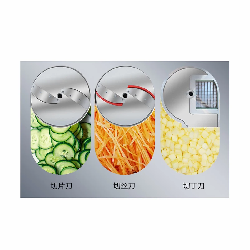 600KG/h Double-Head Commercial Vegetable Cutter, Adjustable Thickness for Restaurant Use