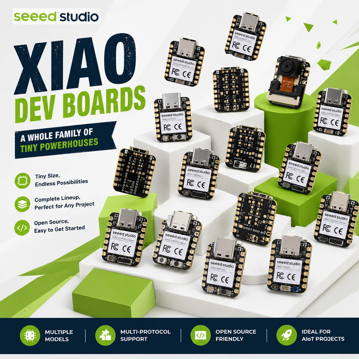 Seeed Studio XIAO ESP32 C6 C3 S3 C5 Development Board Arduino NRF52840 Sense Plus RP2350 SAMD21 MG24 XIAO RP2040 Dev Board MCU
