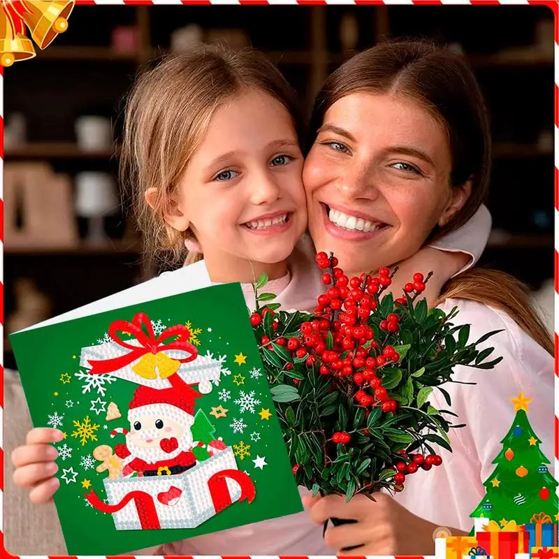 

Rhinestone Painting Christmas Greeting Card Rhinestone Craft Greeting Card Rhinestone Painting Greeting Cards Set Christmas For