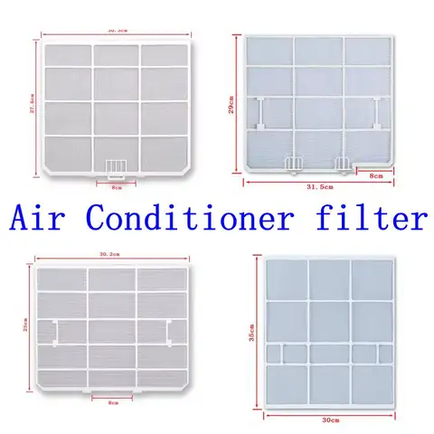 2PCS Air Conditioner filter 25X30.2CM 30X35CM 27.6X30.3CM 34X38CM for Kelon/Hisense/Whirlpool 1-2HP Filter dust screen parts