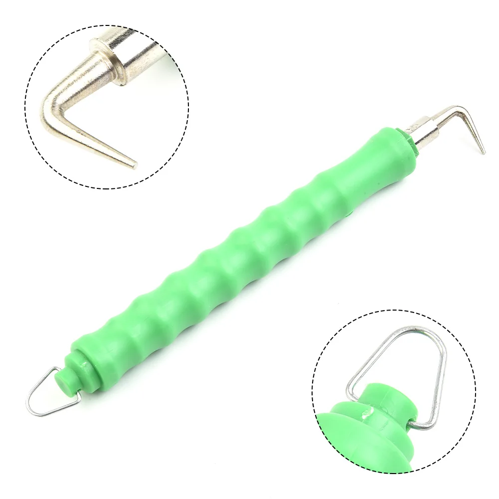 1x Rebar Tier Construction Site Winding Tool Green Semi-Automatic Steel Bar Tying Hook Automatic Ebar Tie Wire