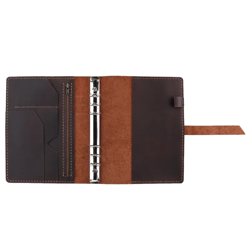 Office Portable Metal Binder Detachable Notebook A5 Vintage Handmade Notepad