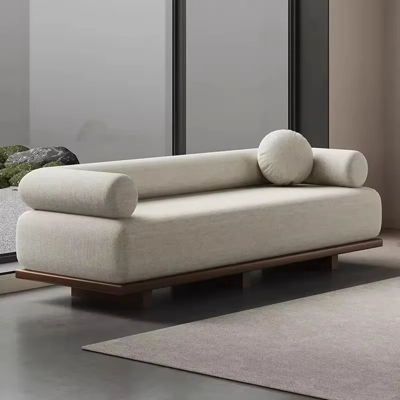 ^American-style Modern Luxury Living Room Sofa with Solid Wood Frame, Perfect for Family and Apartment Relaxation