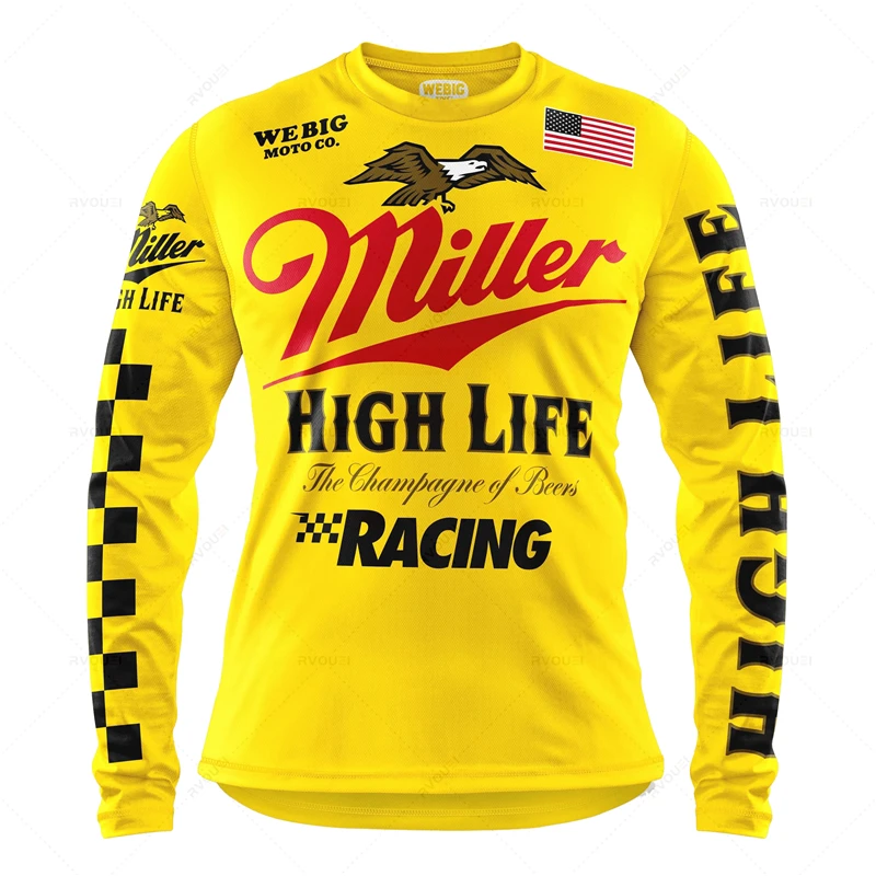 Camping Enduro Bicicleta Jersey, Motocross Ciclismo, Off Road Dirt Bike Riding, MTB, DH Men Racing Camisa, Pesca, Roupas de caça